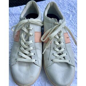 ECCO Women's Soft White Casual Low Top Lace Up Sneakers EU 41‎ US 10